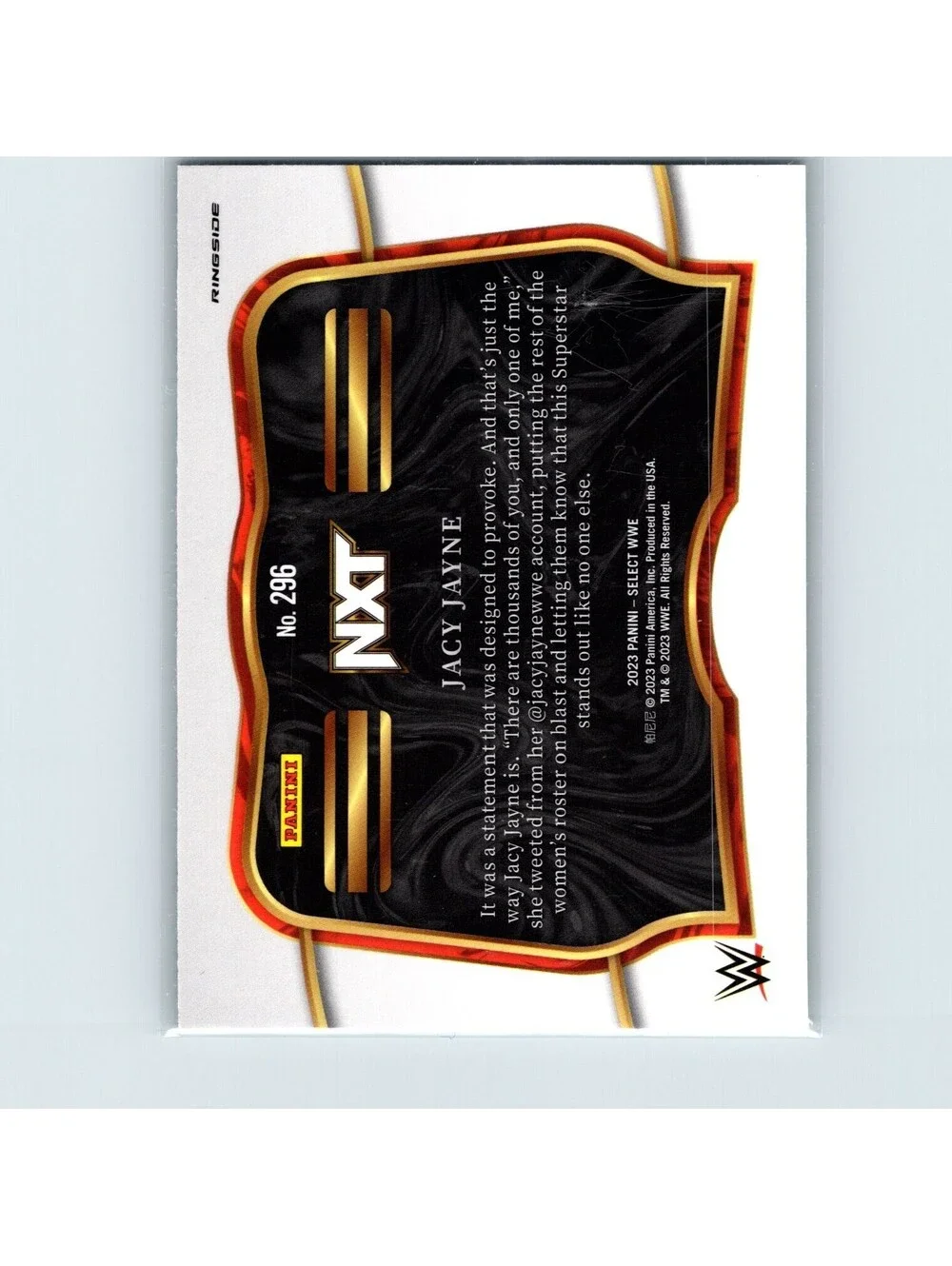 2023 Panini Select WWE Jacy Jayne #296 NXT
